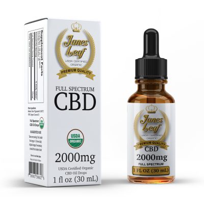 Janes Leaf CBD 2000mg bottle