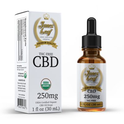 Janes Leaf CBD 250mg THC free bottle